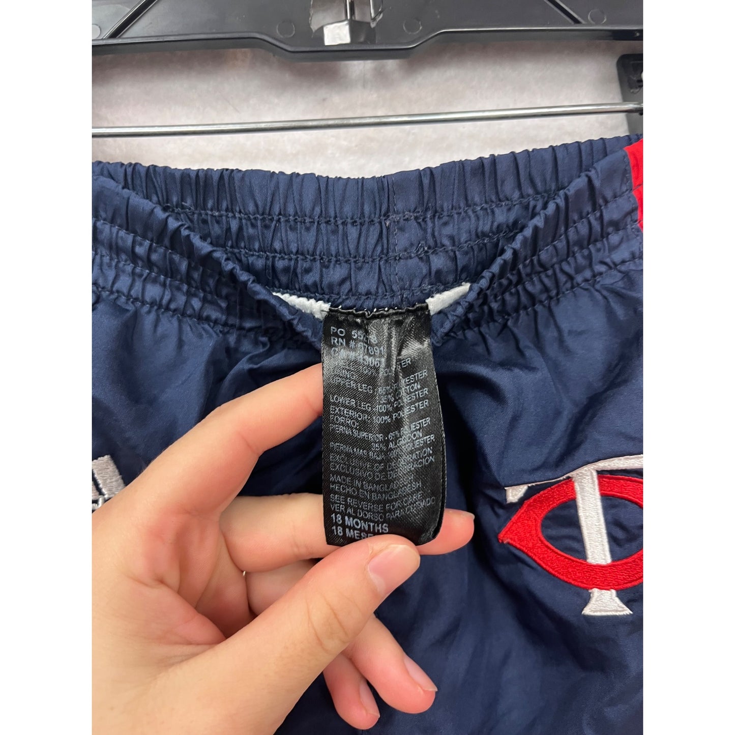 Adidas Boys 18M Minnesota Twins Windbreaker Pants #944A