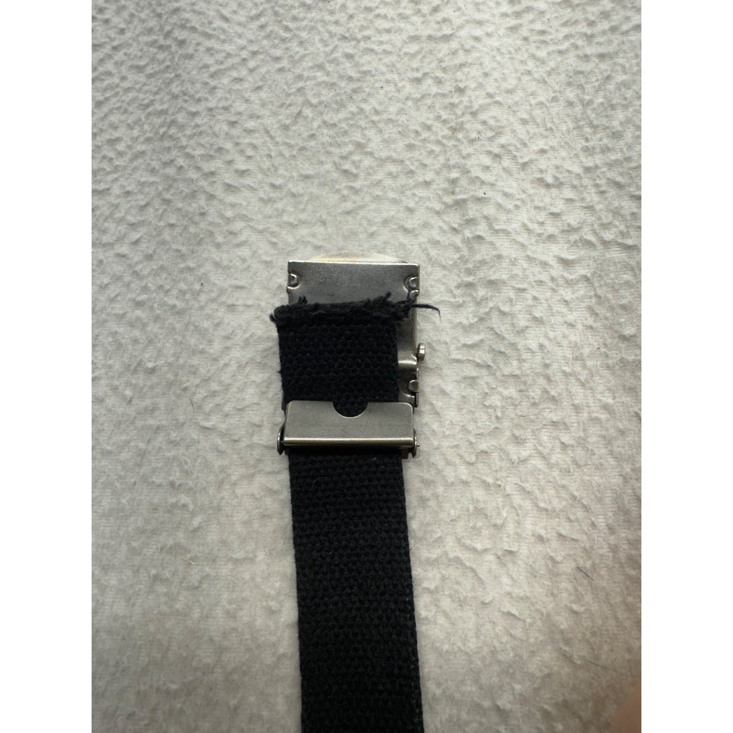 Dickies Black Canvas Belt With Silver Buckle #9897