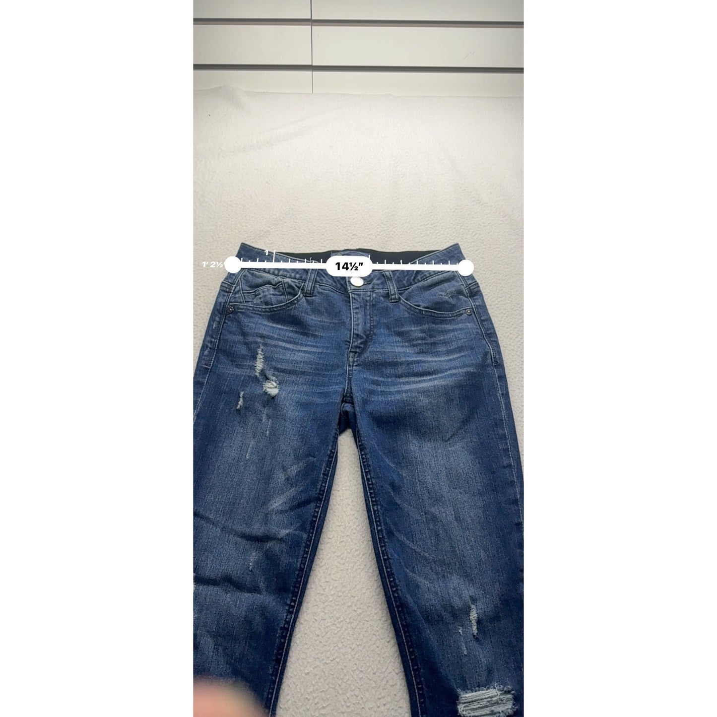 Democracy Ab Solution Distressed Straight-Leg Jeans S 2 #9097