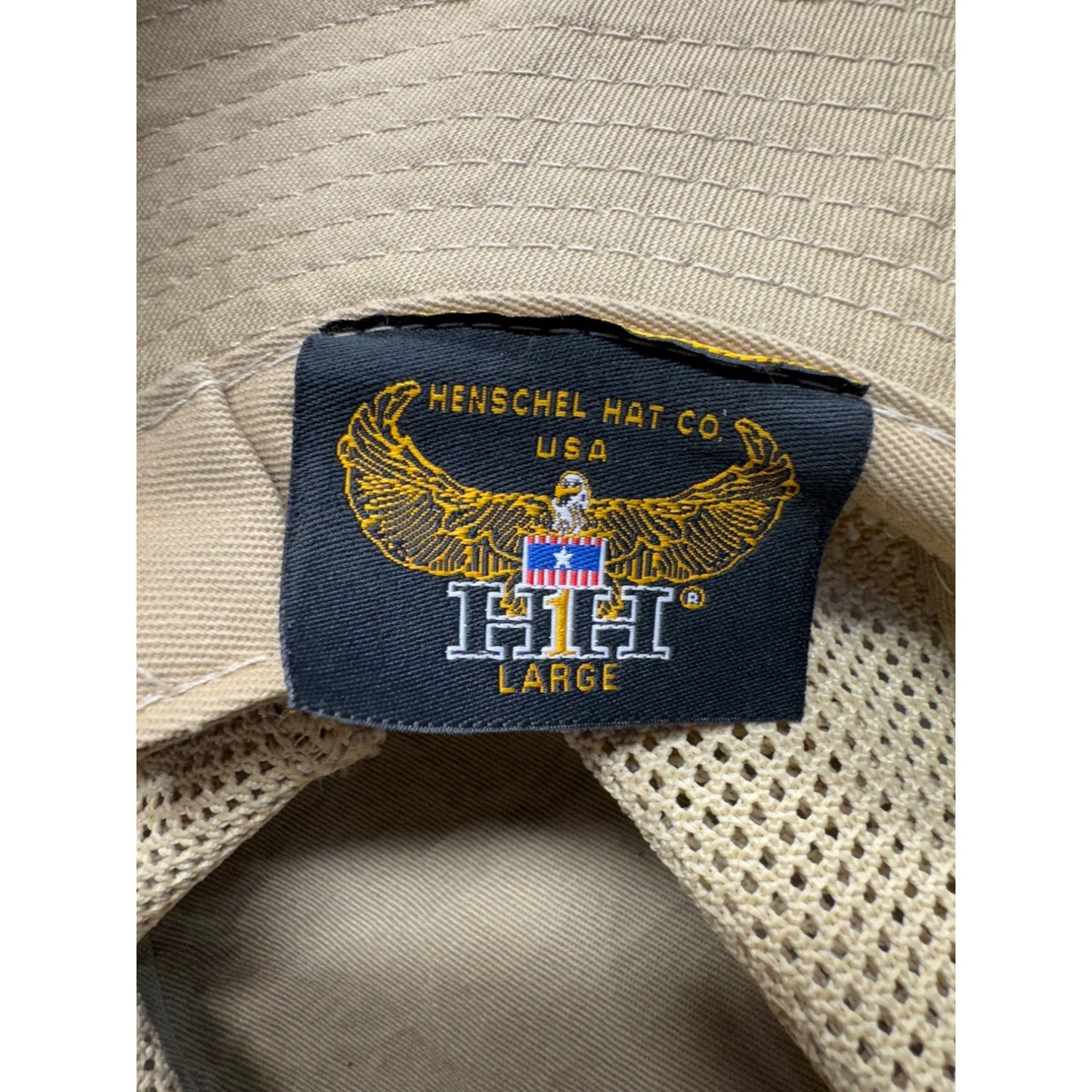 Mesh Safari Sun Hat Wide Brim Breathable Design Large Henschel Hat Co Beige #98B