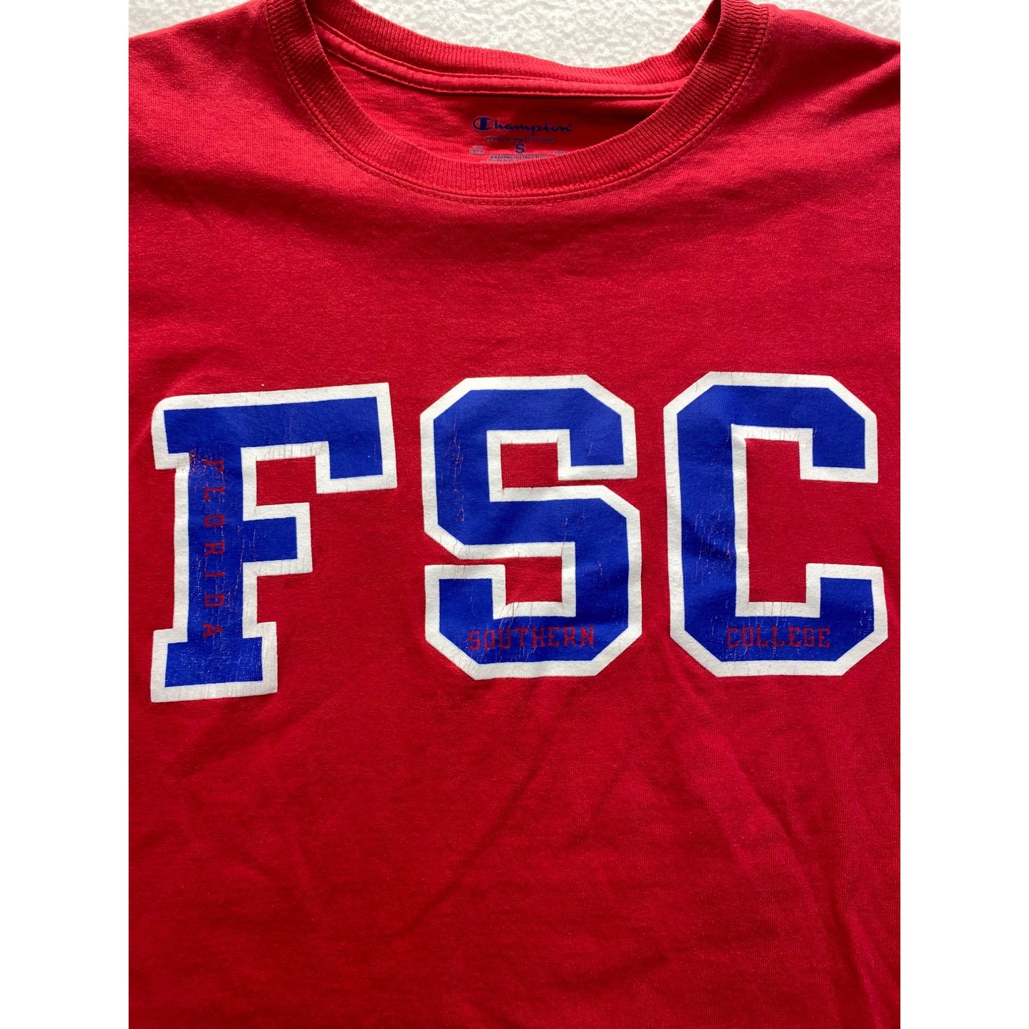 Champion Red FSC Long Sleeve Shirt Florida Southern College #7198