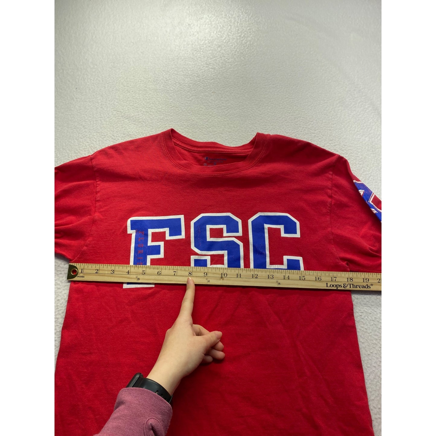 Champion Red FSC Long Sleeve Shirt Florida Southern College #7198
