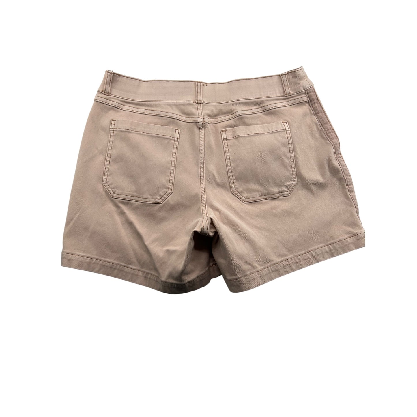 Spanx Womens Stretch Twill Utility Shorts Beige Short Size Large #6475