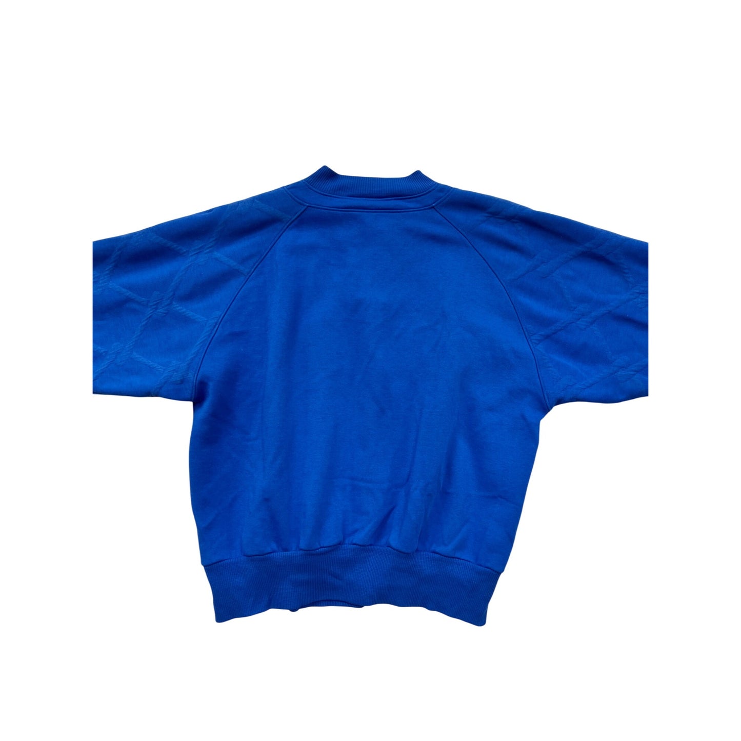 Vintage Blue Button-Up Crewneck Sweatshirt Womens M By Catalina #6836