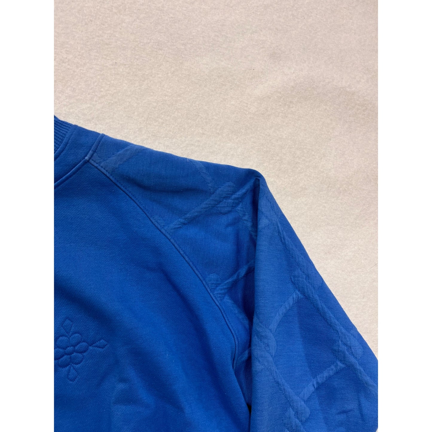 Vintage Blue Button-Up Crewneck Sweatshirt Womens M By Catalina #6836