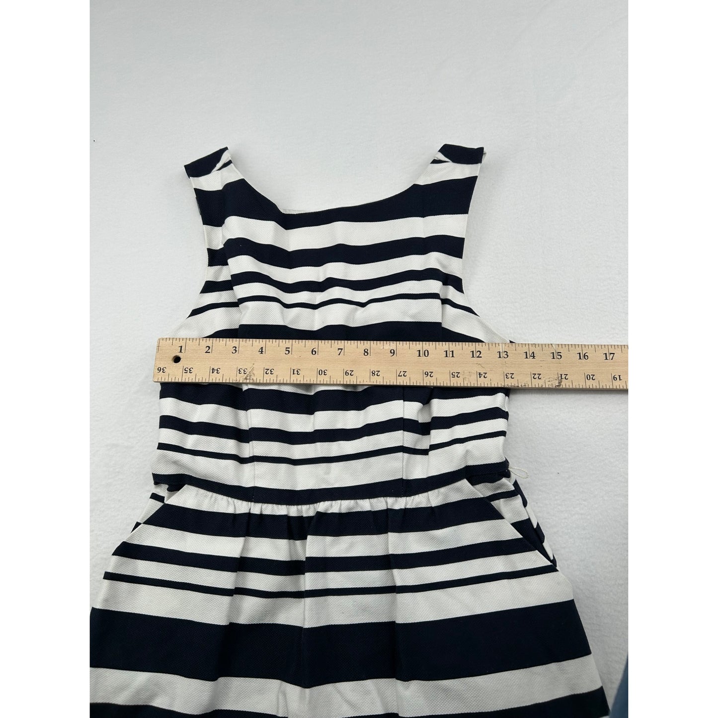 The Limited Navy & White Striped Sleeveless A-Line Dress #6471