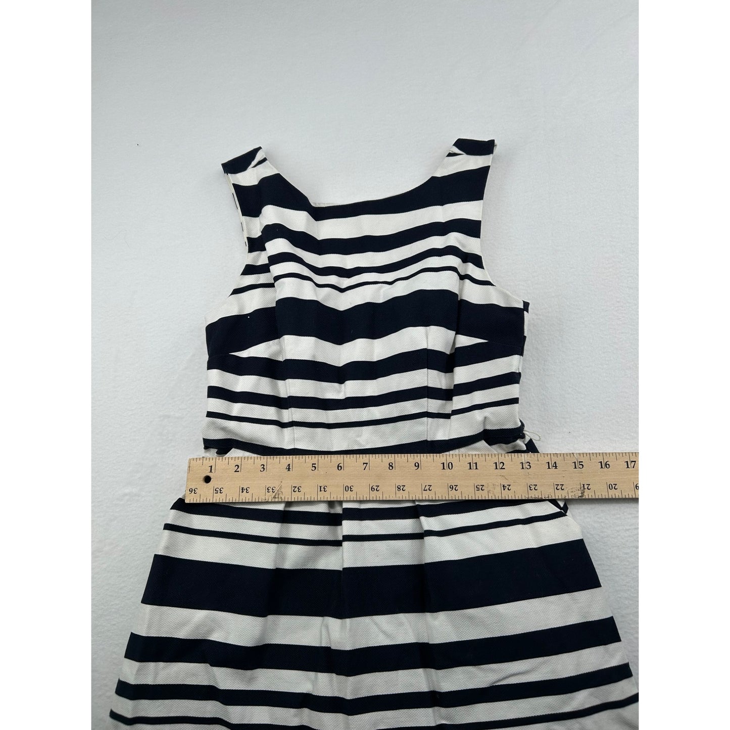 The Limited Navy & White Striped Sleeveless A-Line Dress #6471