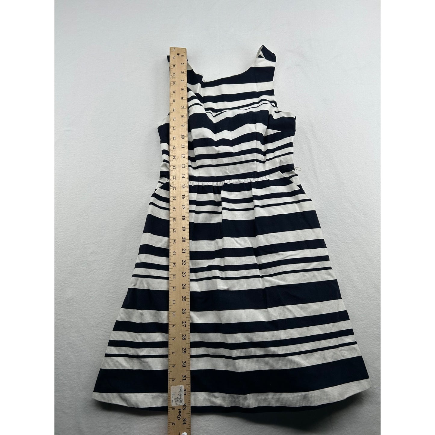 The Limited Navy & White Striped Sleeveless A-Line Dress #6471