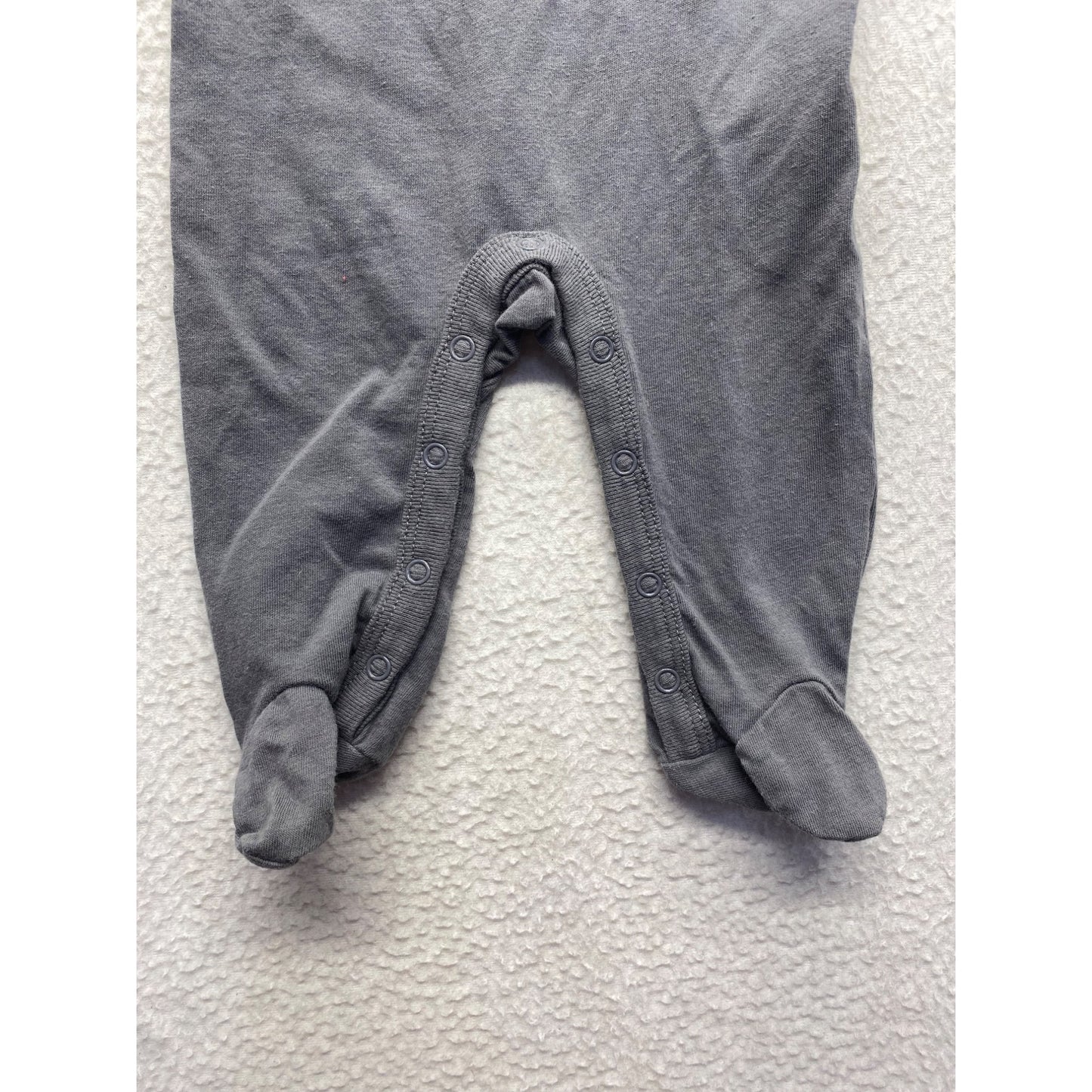 Puma Infant Footed Onesie Gray/Neon Green Long Sleeve #7163