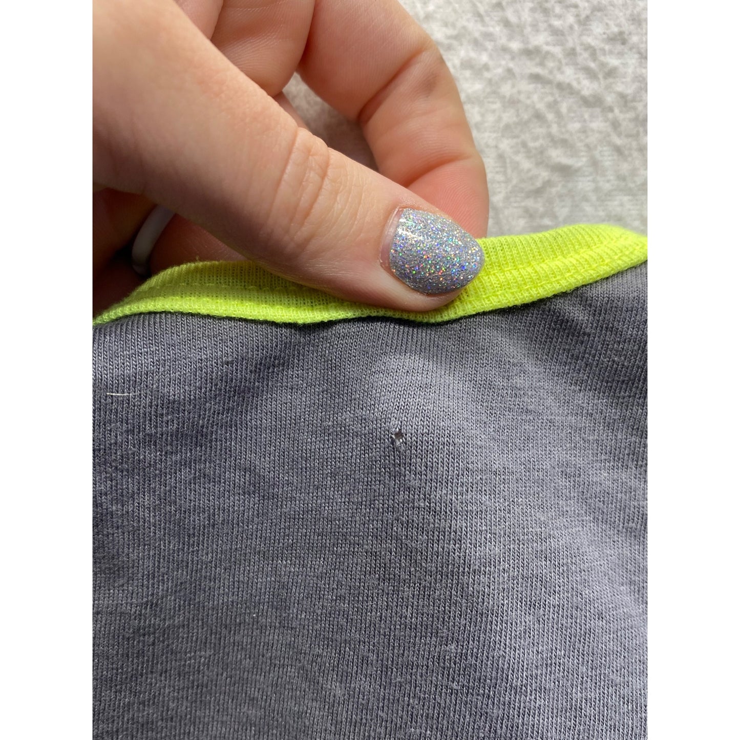 Puma Infant Footed Onesie Gray/Neon Green Long Sleeve #7163