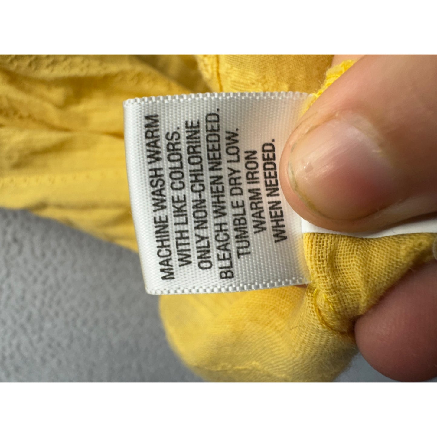 Yellow Short-Sleeve V-Neck Top Med By SO Wear It Declare It 100% Cotton #7763