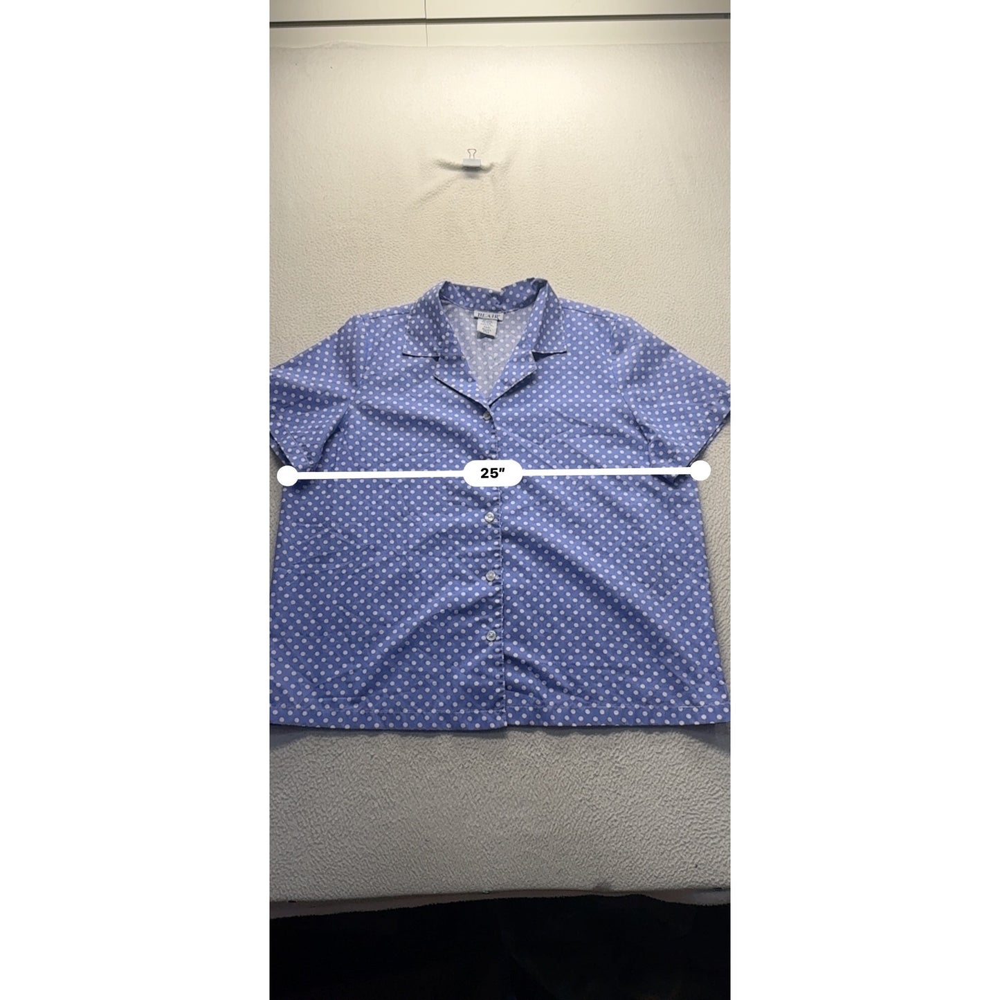 Blair Polka Dot Button-Up Short-Sleeve Shirt XLG