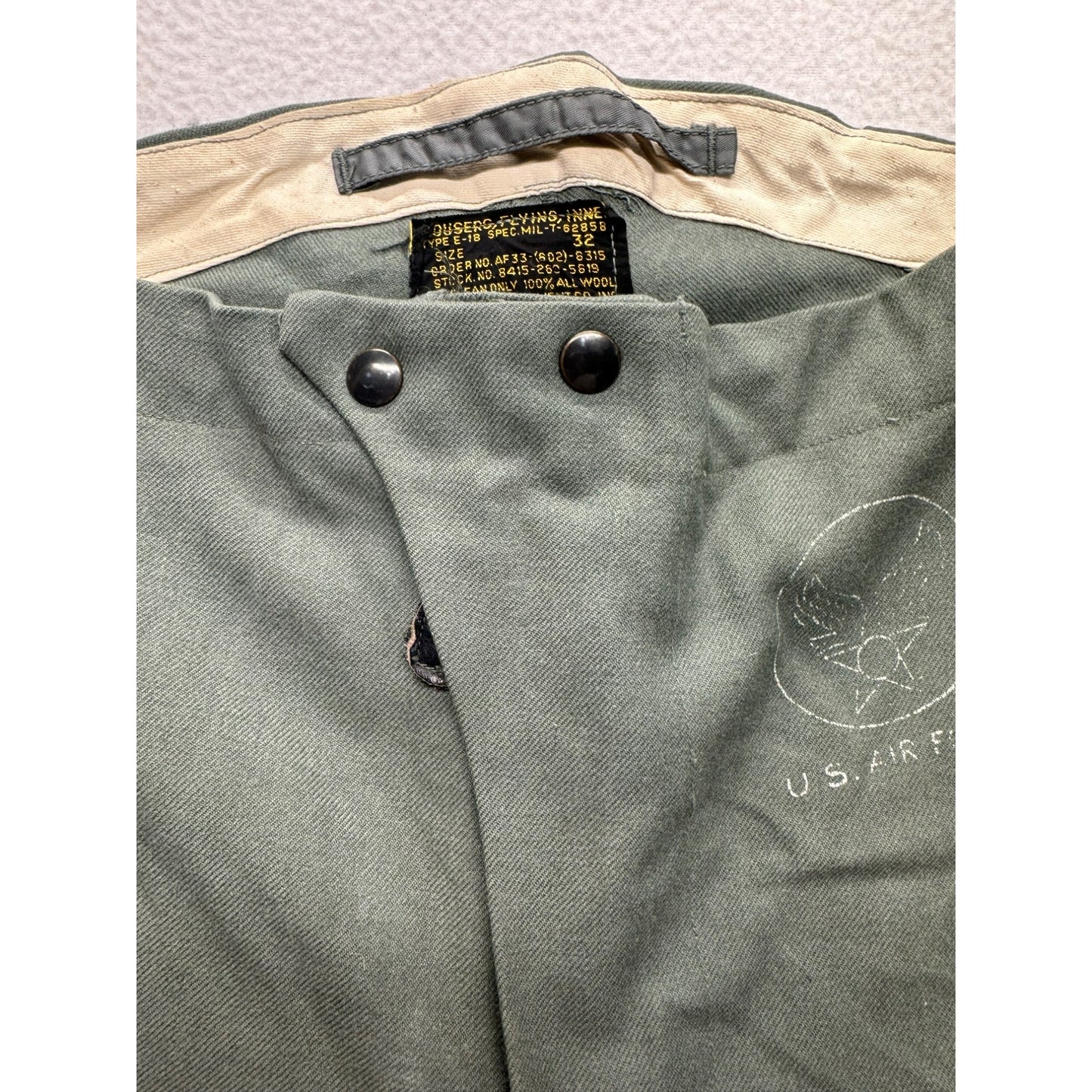 Vintage 1940’s US Air Force Fly Trousers #5194