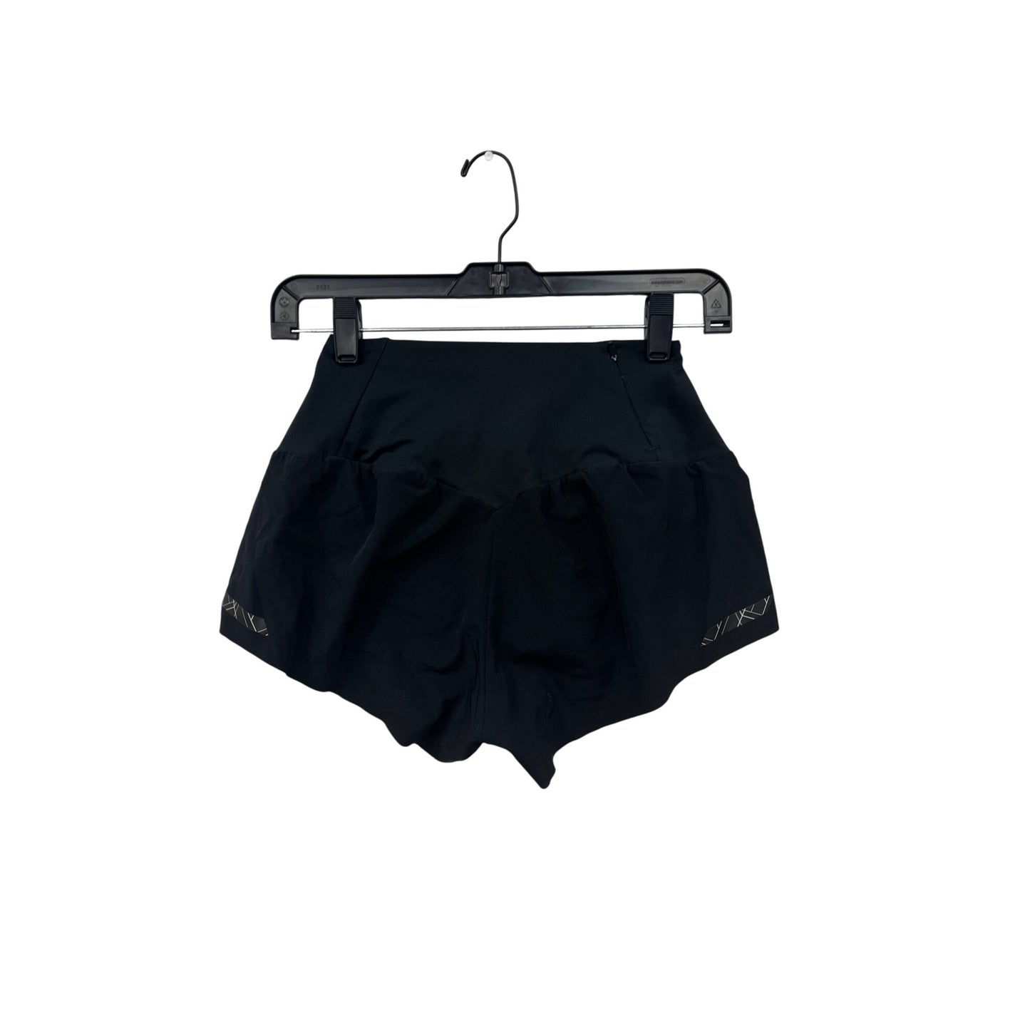 Gymshark Womens XXS Black 2-In-1 Workout Shorts With Logo Print #6828