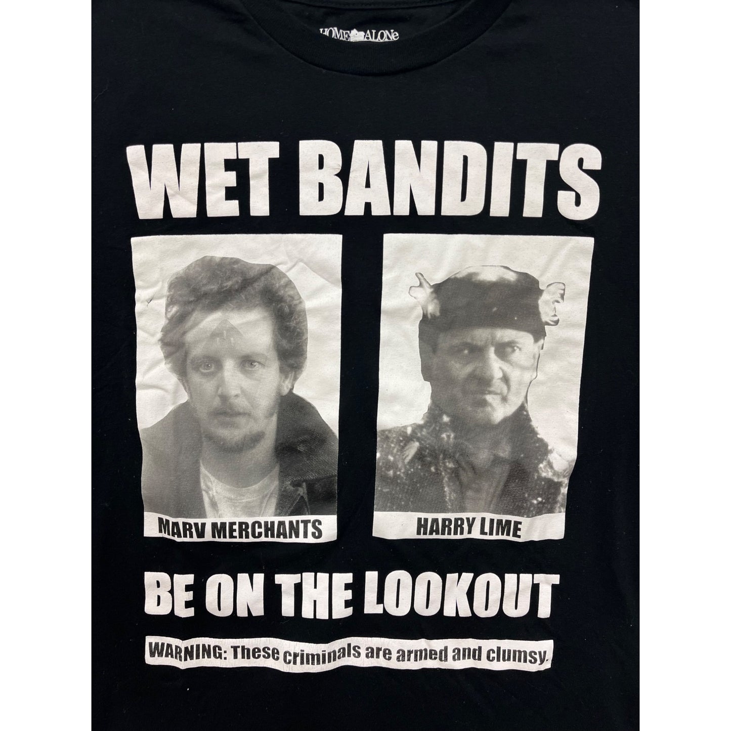Home Alone Wet Bandits Graphic T-Shirt XL Black #6841