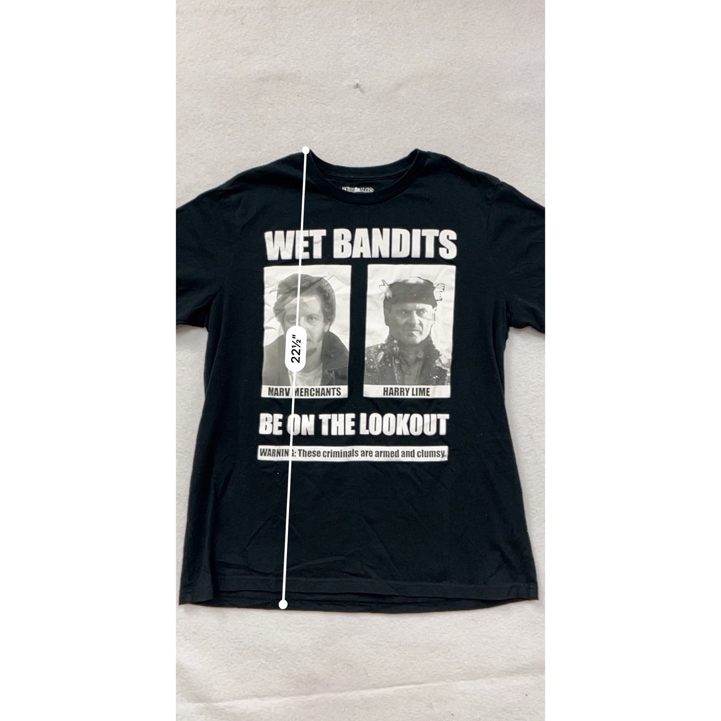 Home Alone Wet Bandits Graphic T-Shirt XL Black #6841