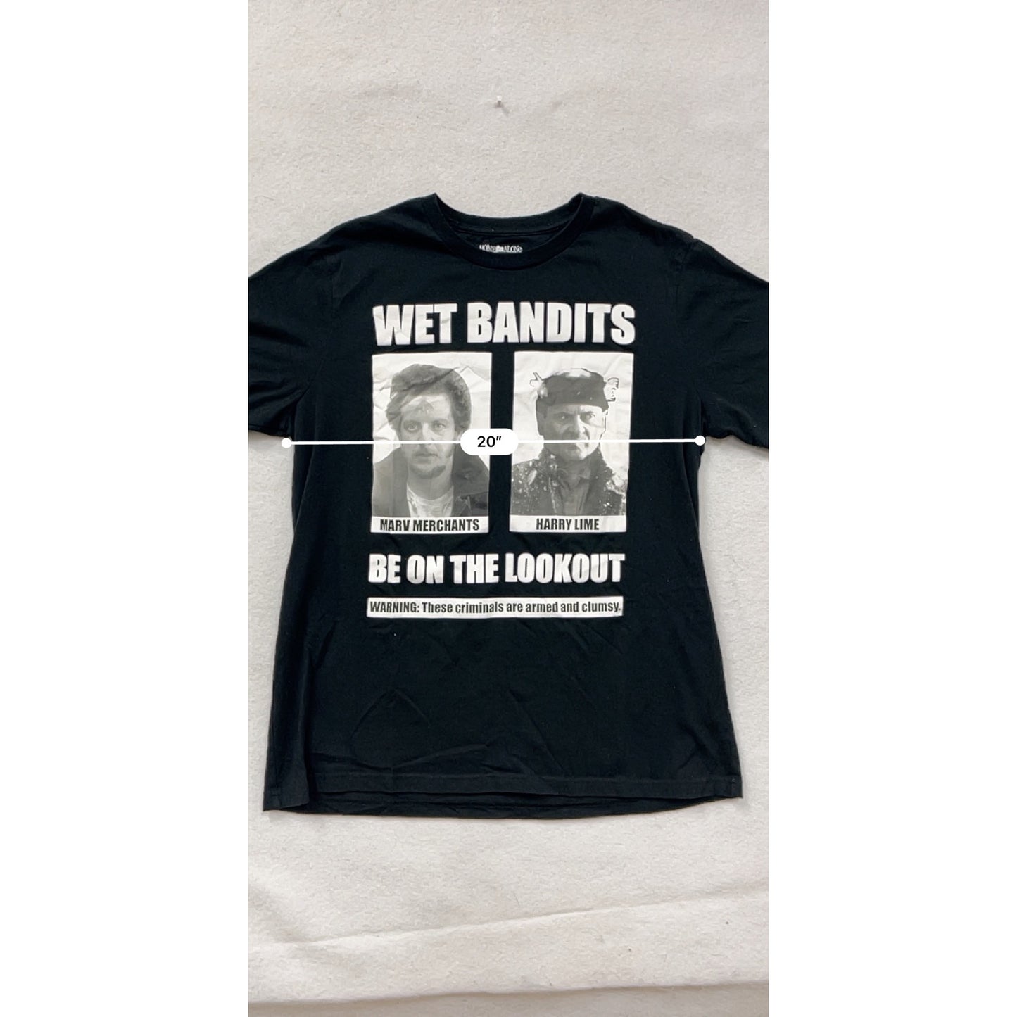 Home Alone Wet Bandits Graphic T-Shirt XL Black #6841