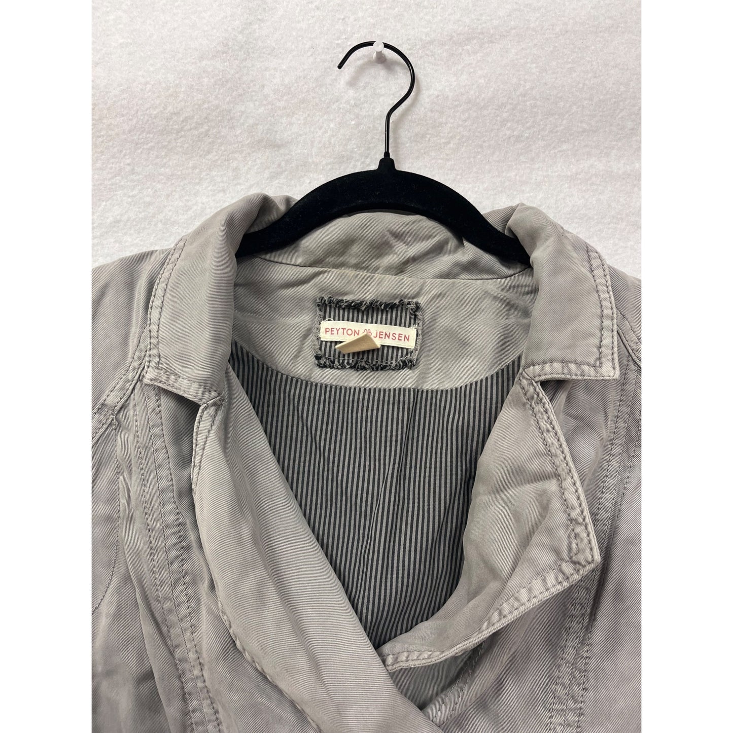 Peyton Jenson Womens Gray Sleeveless Utility Vest Small Lyocell Blend With Pockets #6736