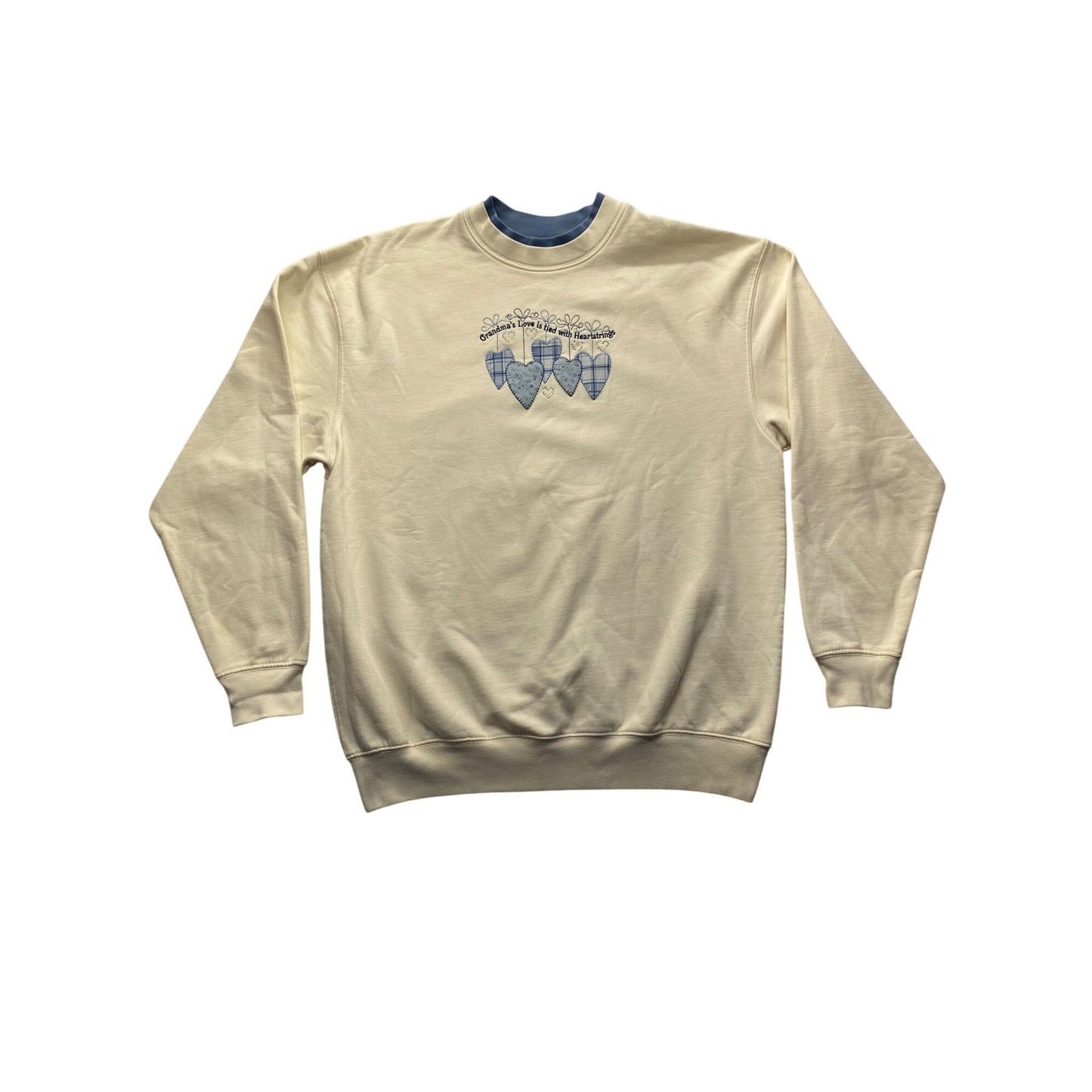 Vintage Grandmas Love Is Tied With Heartstrings Sweatshirt Large #7166