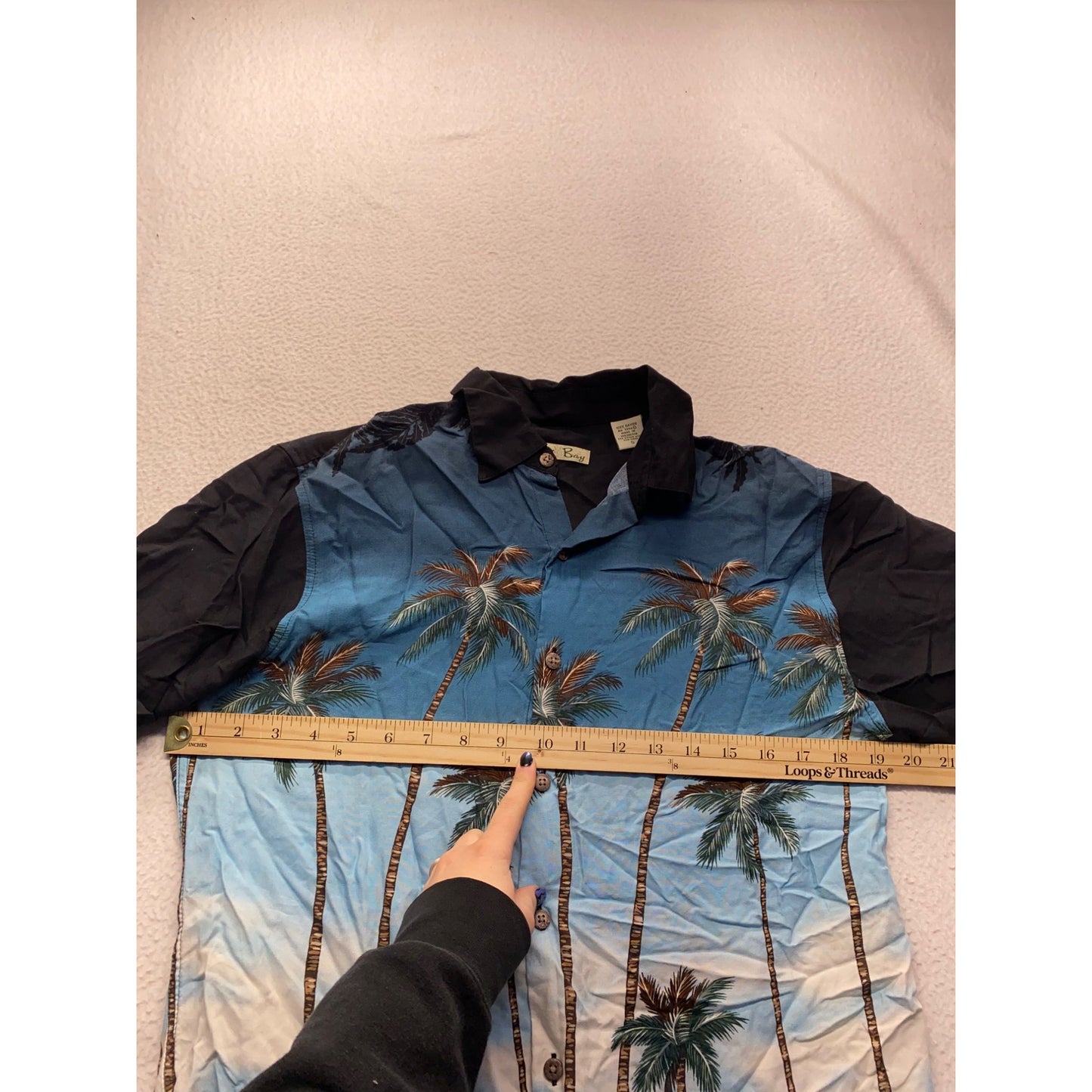 Mens Tropical Hawaiian Shirt By Batik Bay Palm Tree Print Short Sleeve #7361
