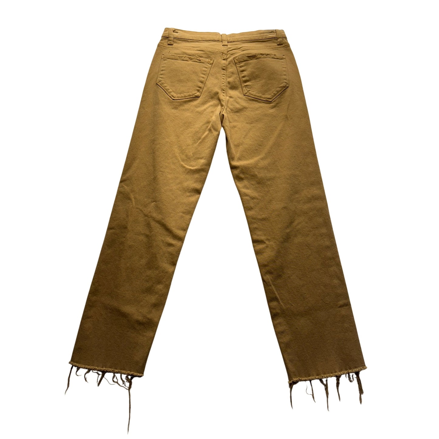 Kensie Vintage Luxe Slim Fit Brown Jeans With Frayed Hem 4/27 #7939
