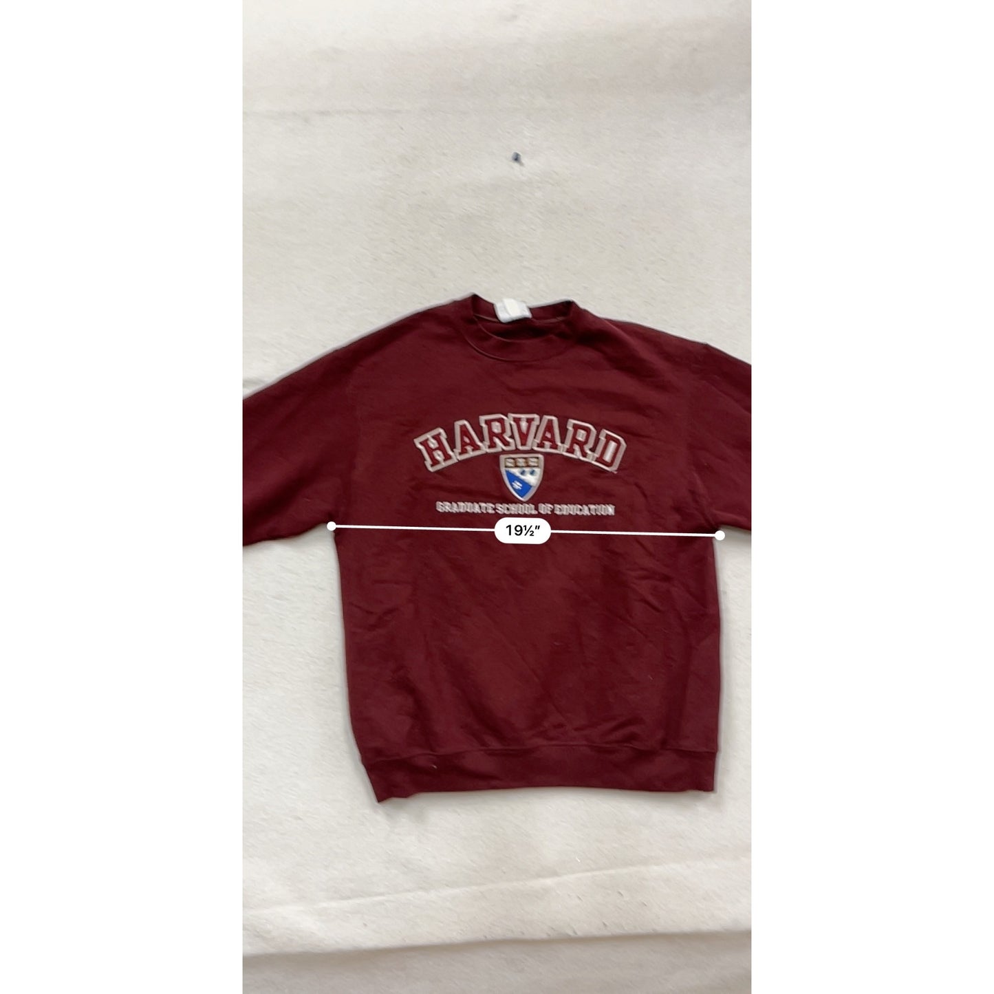 Champion Maroon Harvard Graduate School Of Education Crewneck Sweatshirt L #791A