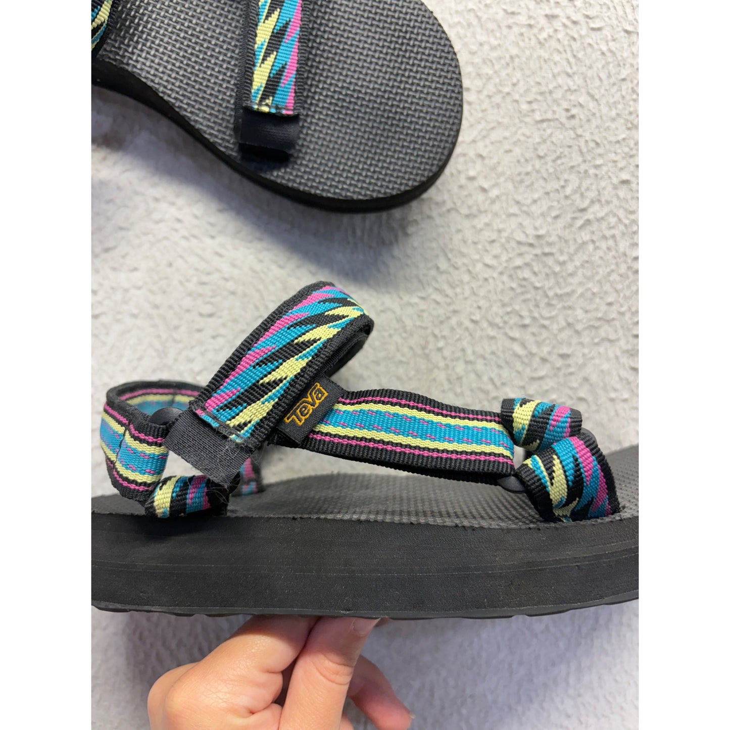 Teva Womens Multicolor Strappy Open-Toe Platform Sandals Size 7 #353B