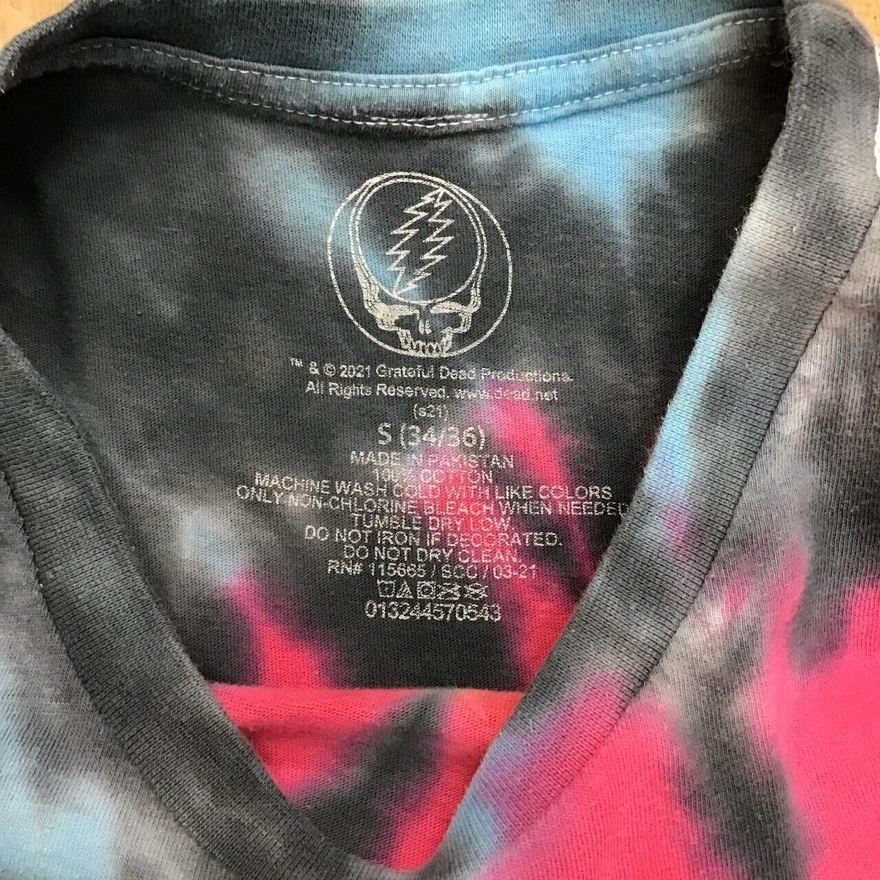 Grateful Dead Tie-Dye Dancing Bears T-Shirt 2021 Small Multicolor #941