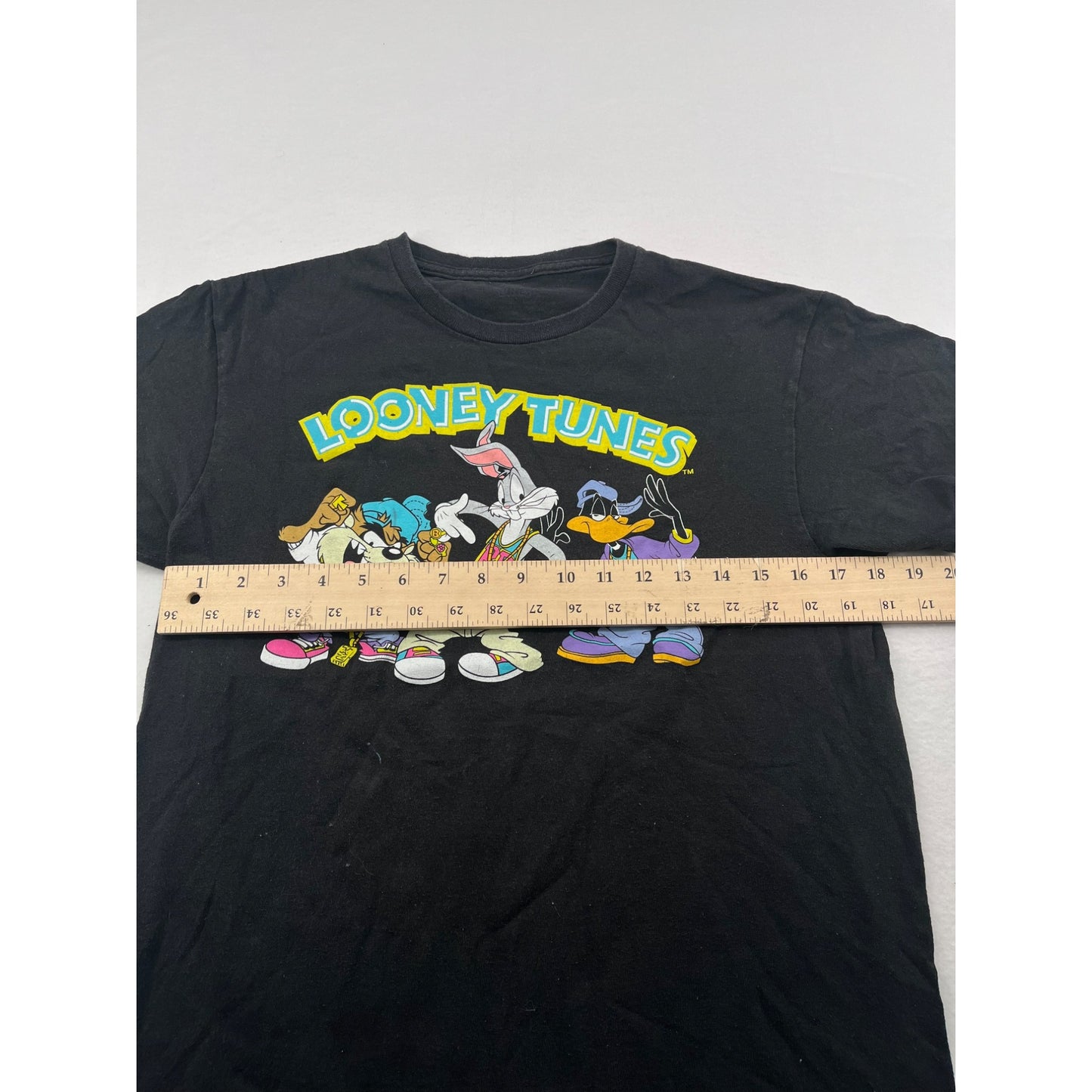 Looney Tunes Mens Black Graphic T-Shirt Medium 100% Cotton #6218