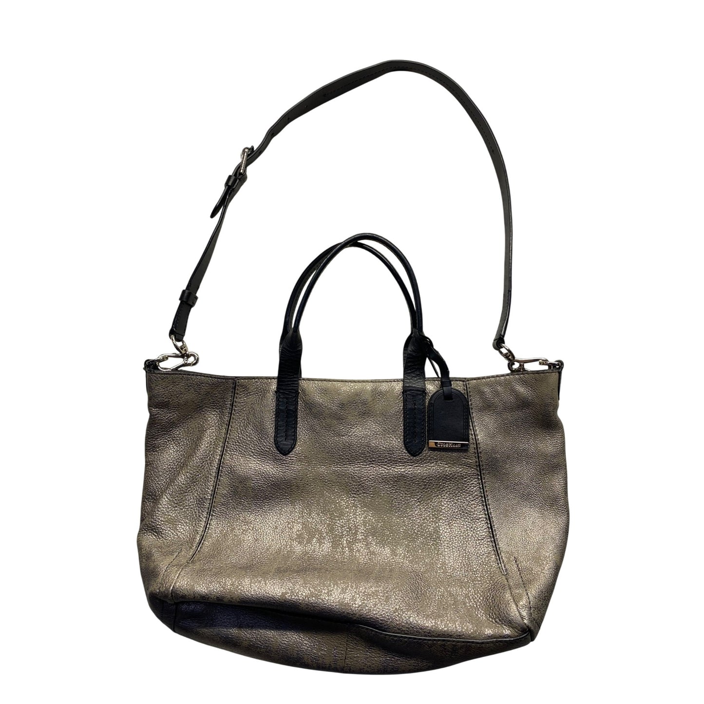 Cole Haan Metallic Pebbled Leather Shoulder Tote Bag #5962