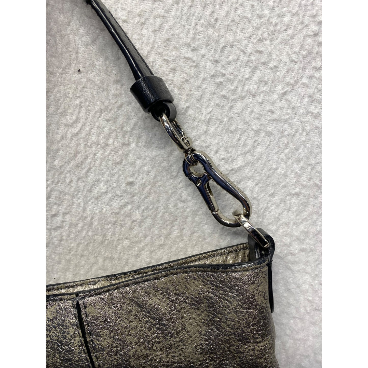 Cole Haan Metallic Pebbled Leather Shoulder Tote Bag #5962