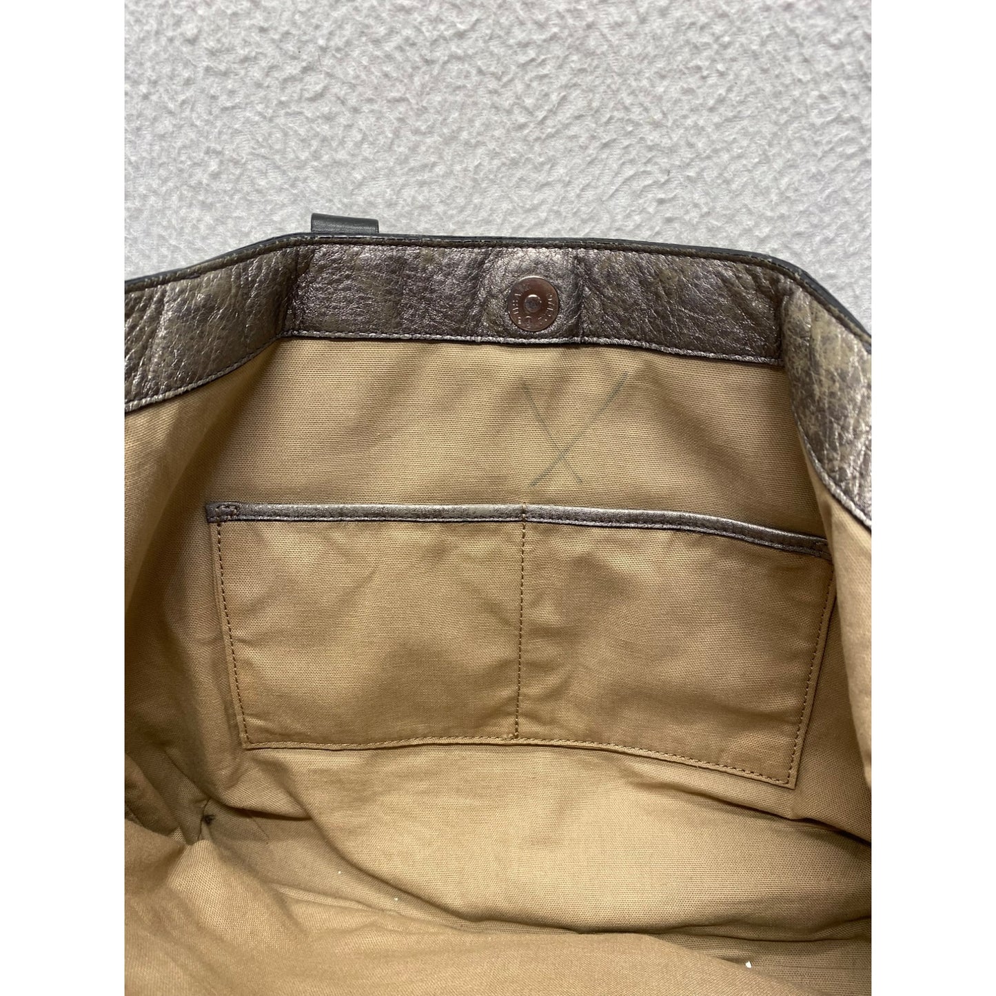 Cole Haan Metallic Pebbled Leather Shoulder Tote Bag #5962