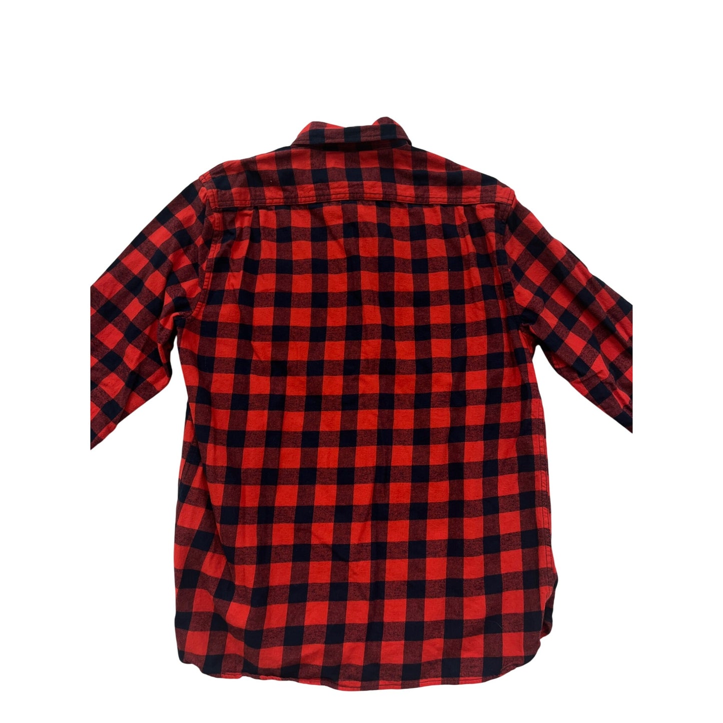 Men’s Boston Traders Red & Black Plaid Long Sleeve Flannel #2991