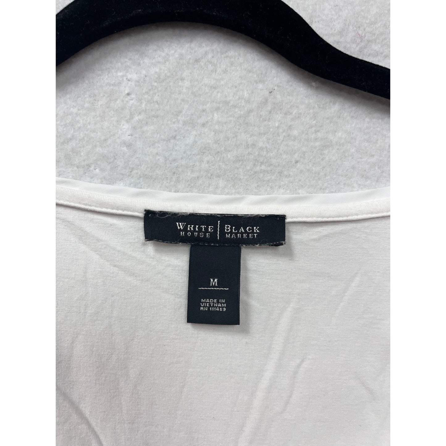 Women’s Medium White House Black Market White Embellished Scoop Neck Tank Top #6734