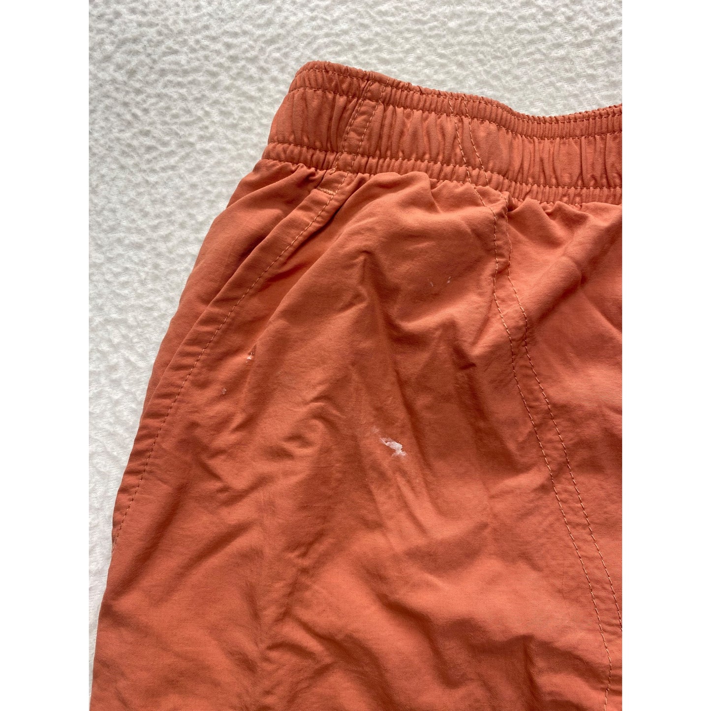 Columbia Womens Medium Orange Nylon Shorts With Elastic Waist #7333