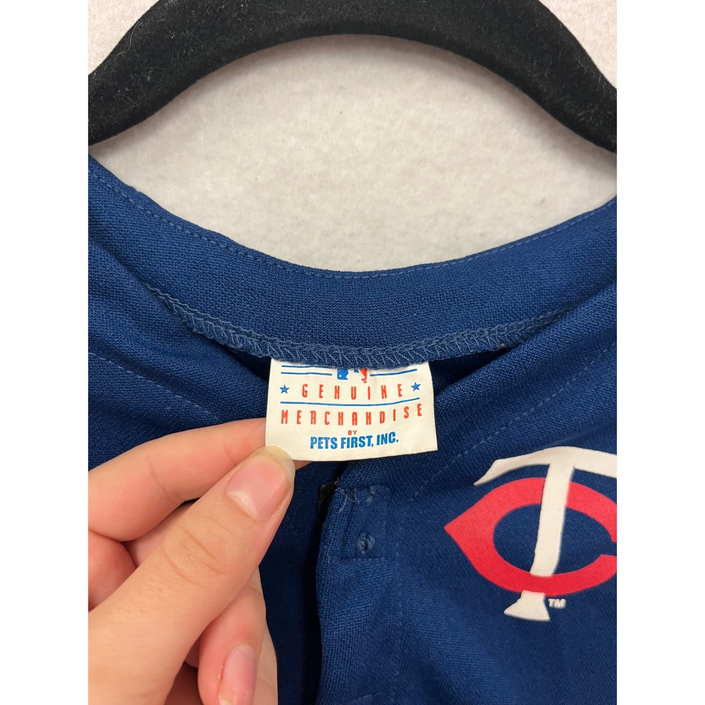 Minnesota Twins Dog Jersey Medium Blue Polyester MLB Official Pet Apparel #8987