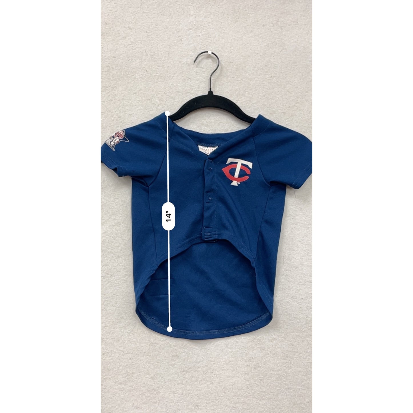 Minnesota Twins Dog Jersey Medium Blue Polyester MLB Official Pet Apparel #8987