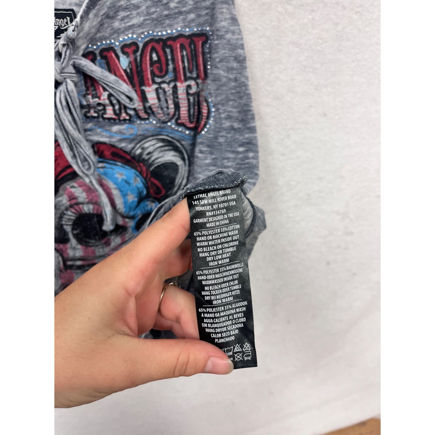 Lethal Angel Gray Graphic Tank Top Size 2X #807A