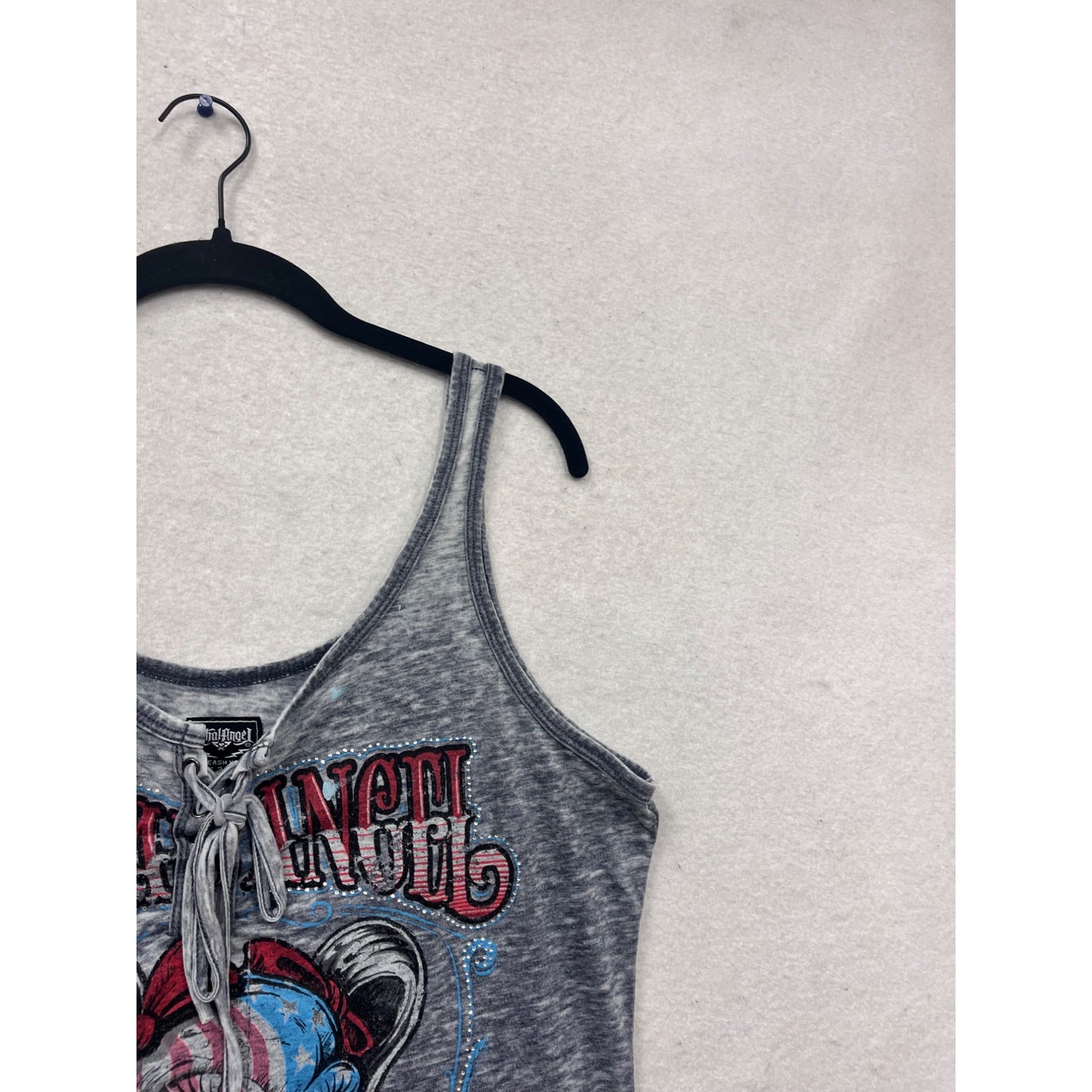 Lethal Angel Gray Graphic Tank Top Size 2X #807A