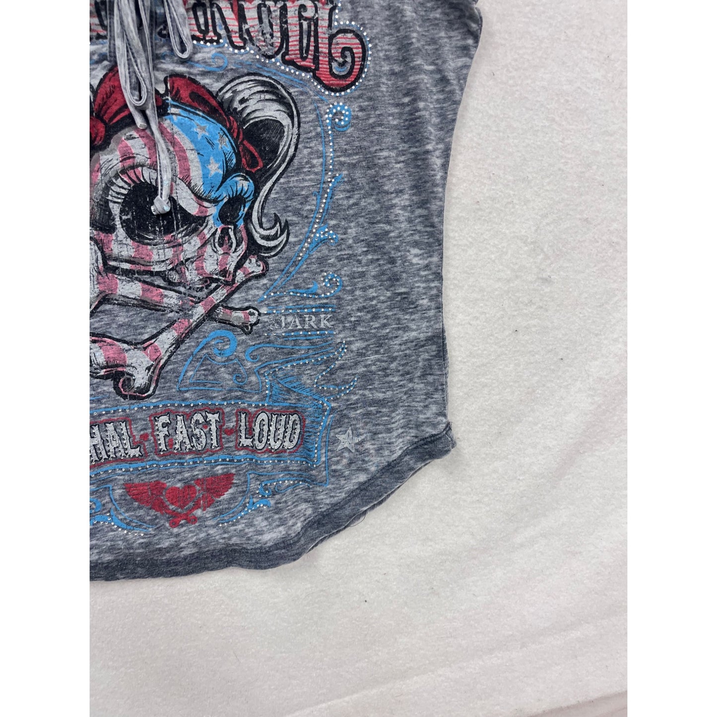Lethal Angel Gray Graphic Tank Top Size 2X #807A
