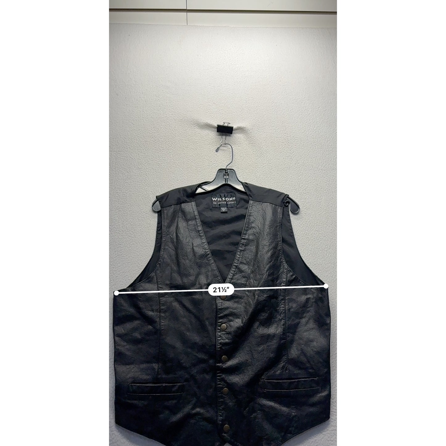 Wilsons Leather Black Vest XL #7510