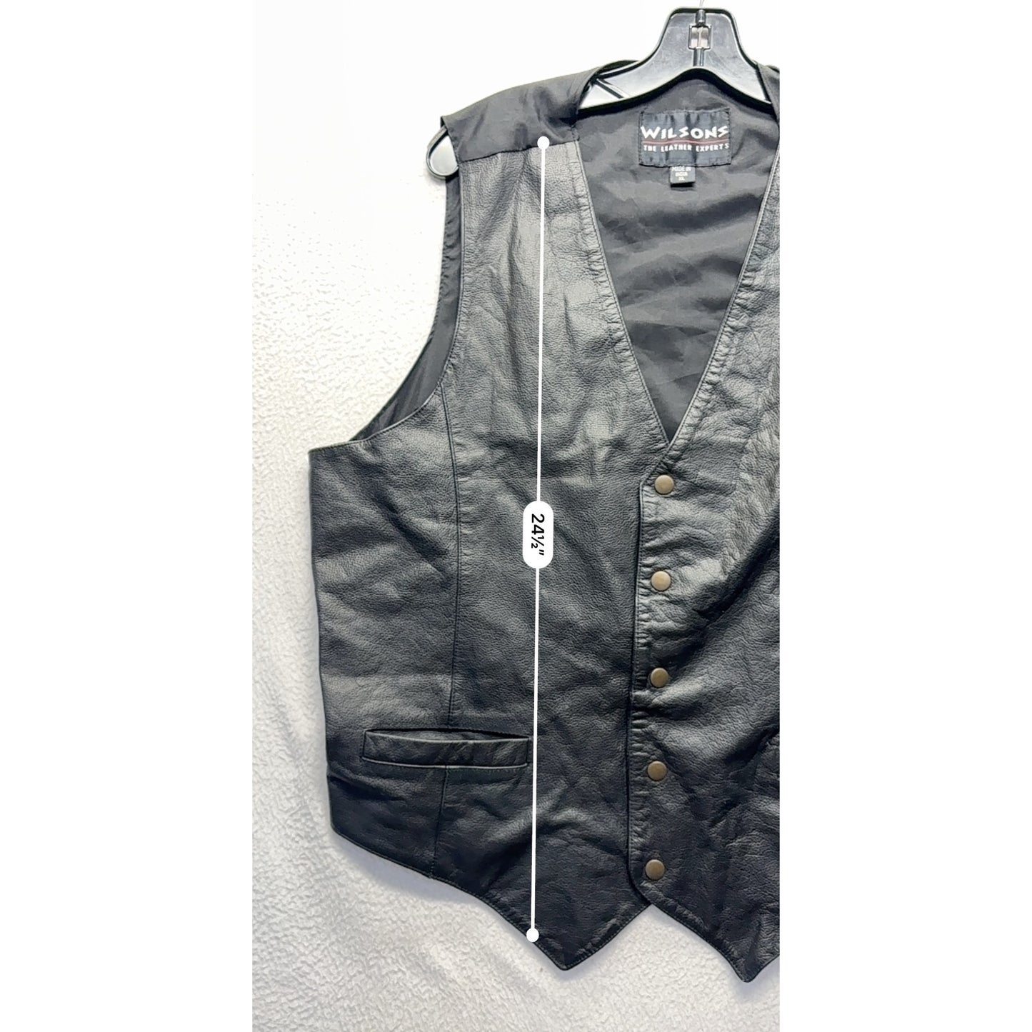 Wilsons Leather Black Vest XL #7510