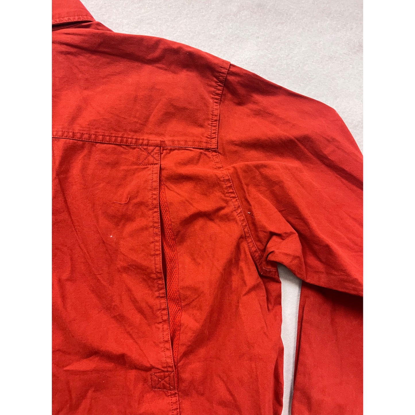 Mens Guide Series Red Button-Up Shirt XL 100% Cotton Long Sleeve #6340