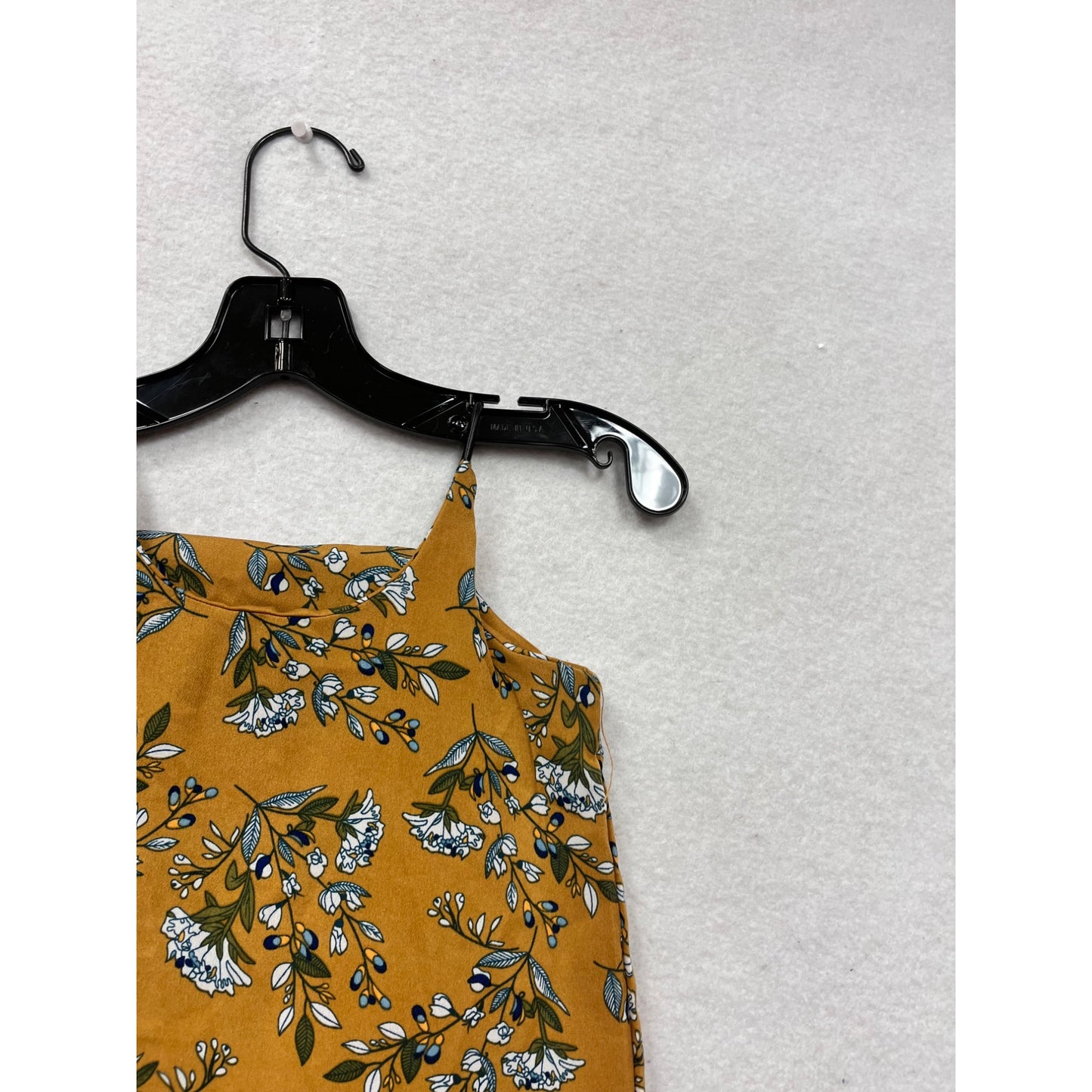 Girls Floral Mustard Sleeveless Peplum Top By Dangshanglan #8386