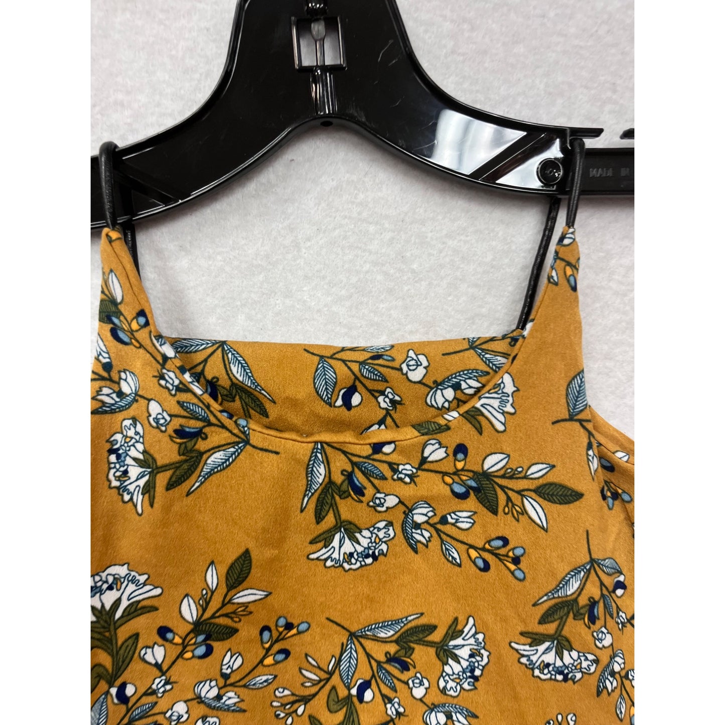 Girls Floral Mustard Sleeveless Peplum Top By Dangshanglan #8386