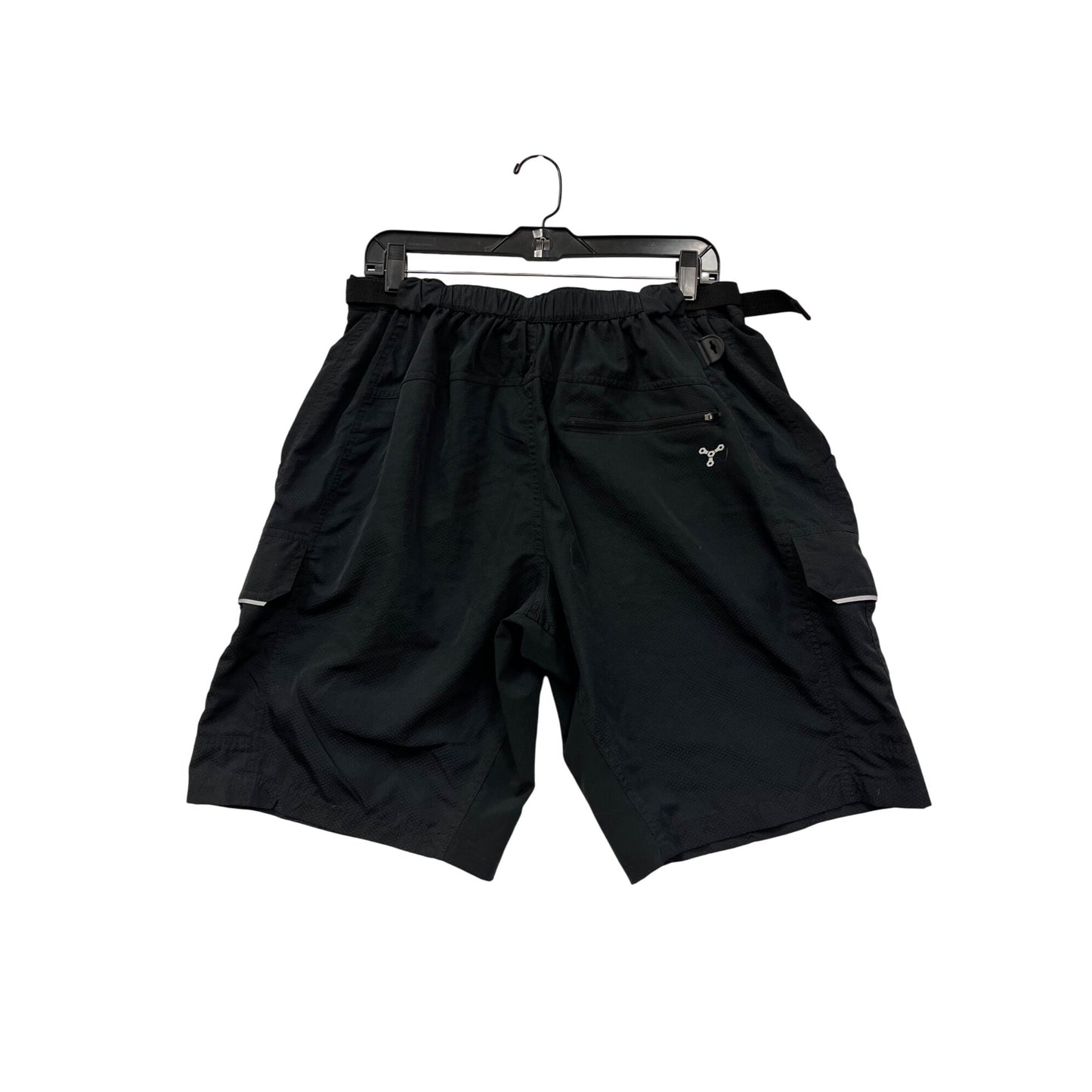 Mens XL Trayl Black Cargo Trail Shorts W/ Belt & Reflective Details #6603