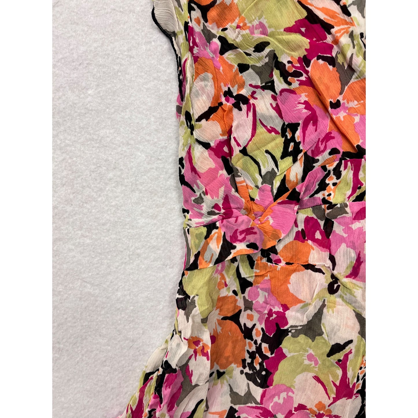 Floral Print Womens Maternity Top With Tie Back Cap Sleeves #6496