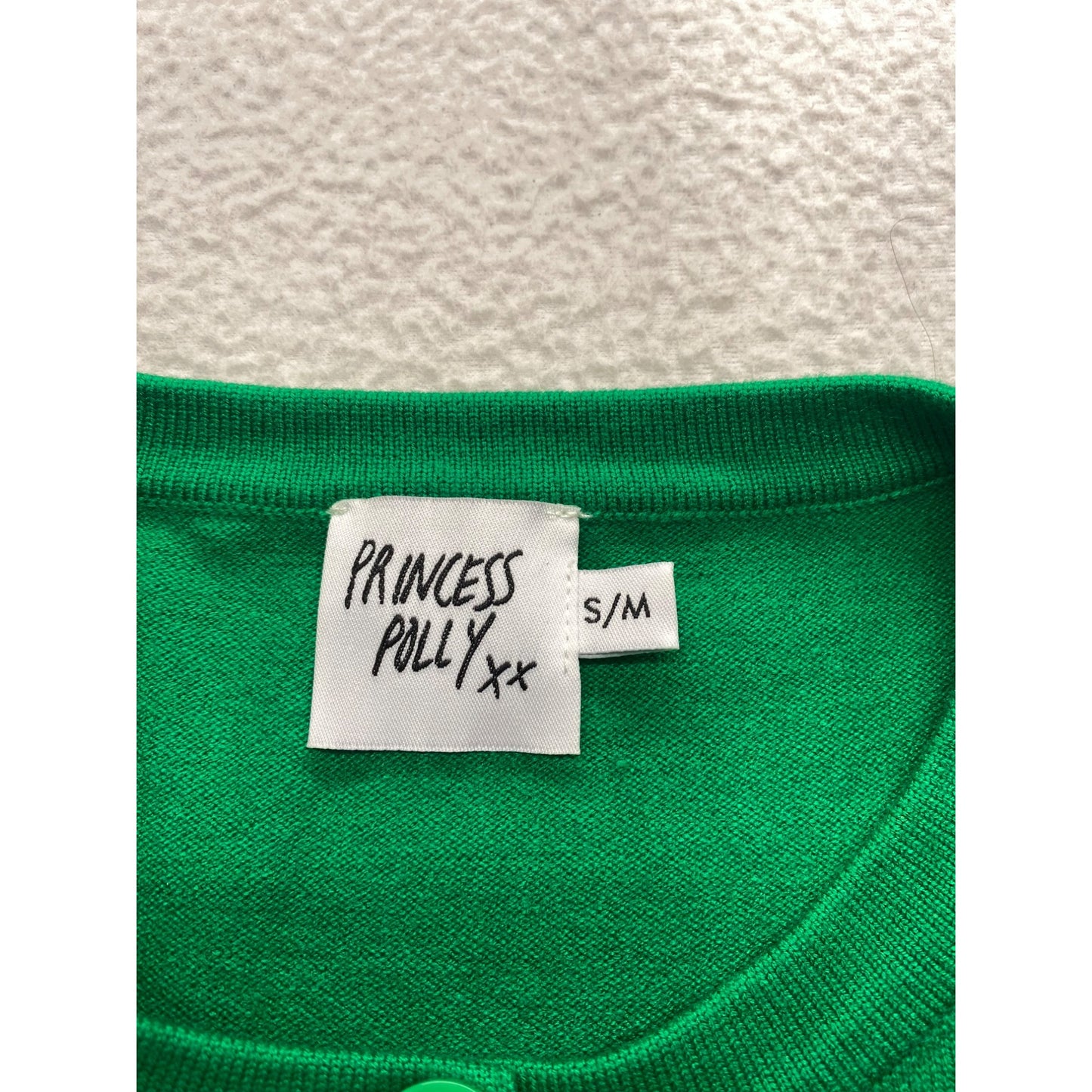 Princess Polly S/M Green Button-Up Cardigan Sweater #7077