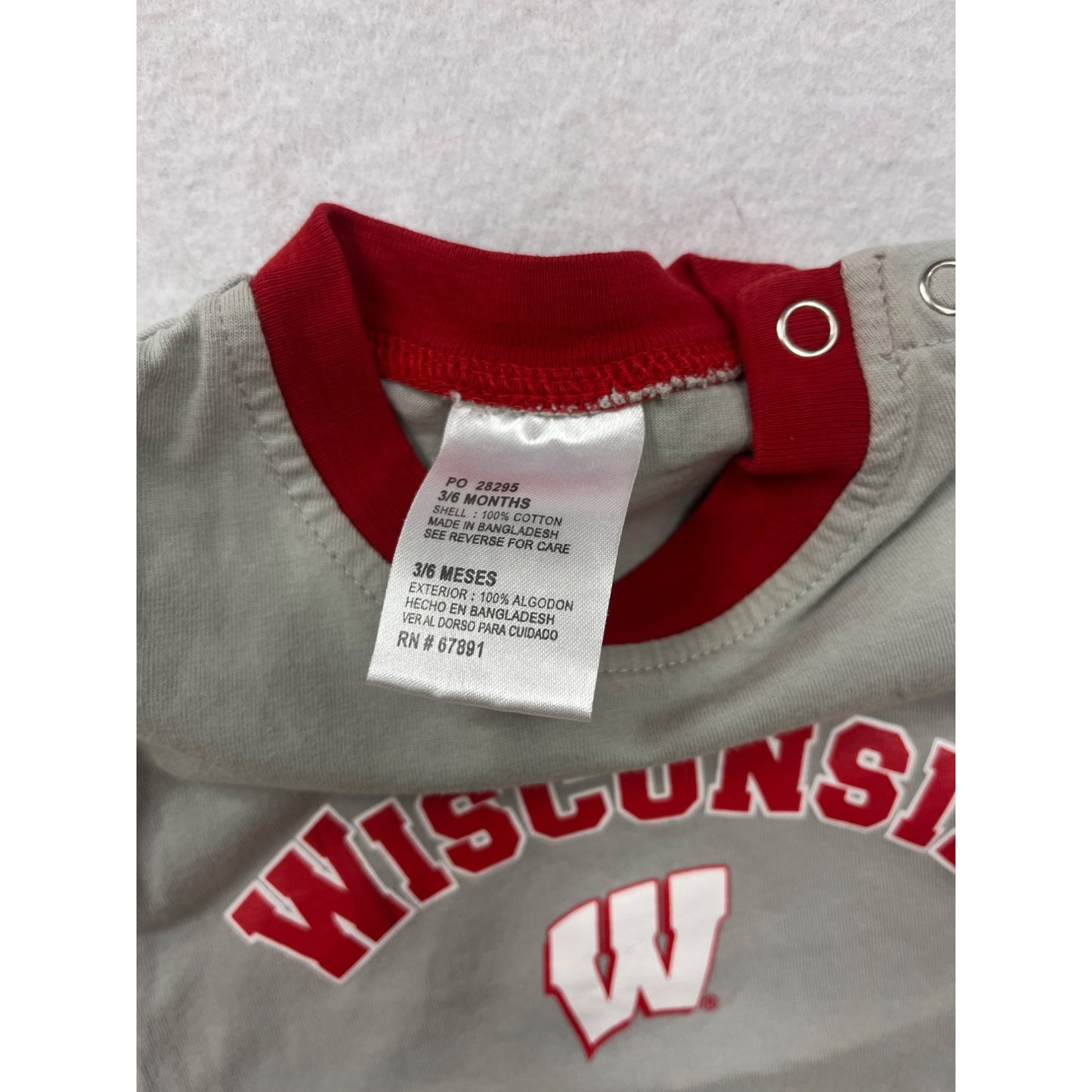 Baby’s Wisconsin Badgers One Piece #2984