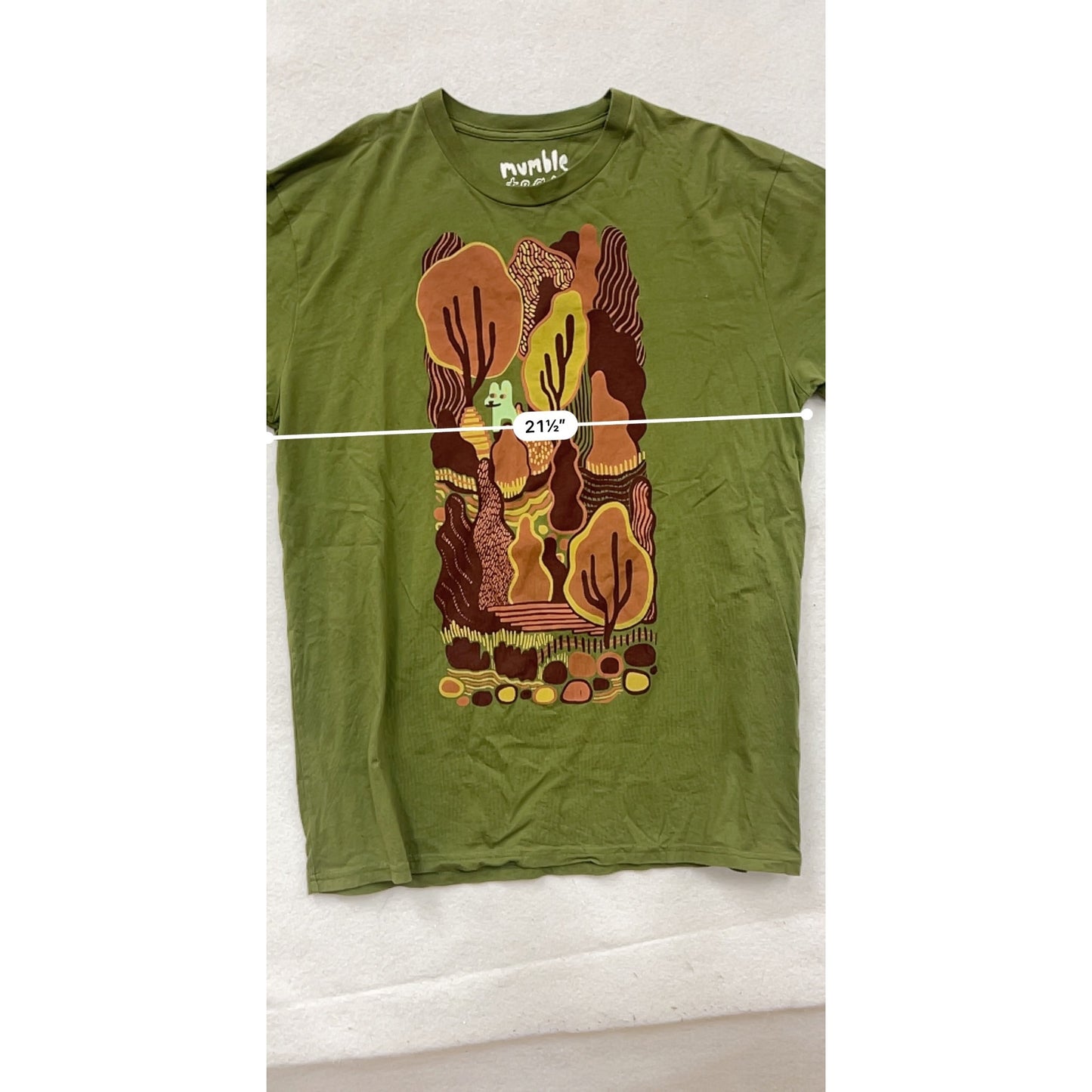 Organic Cotton Graphic T-Shirt By Mumble Tease X-Large #8782